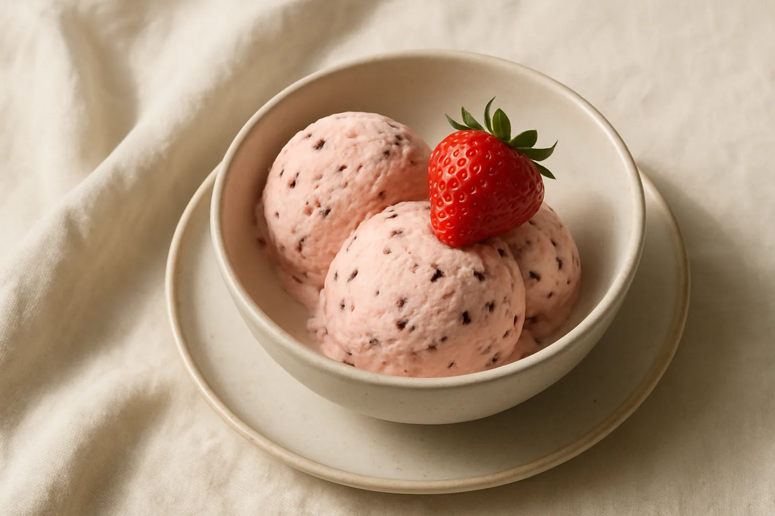 Strawberry cottage cheese ice cream