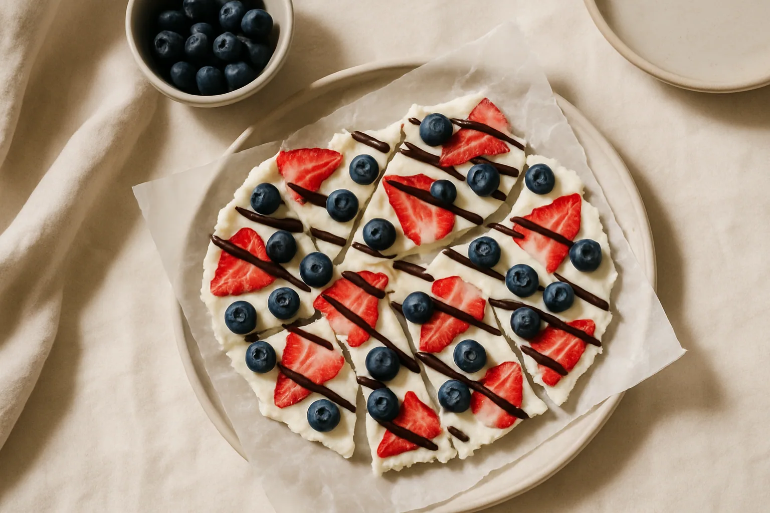 Frozen yogurt bark