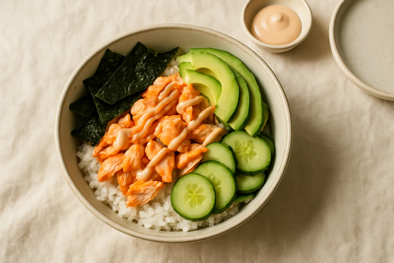 Salmon rice bowl