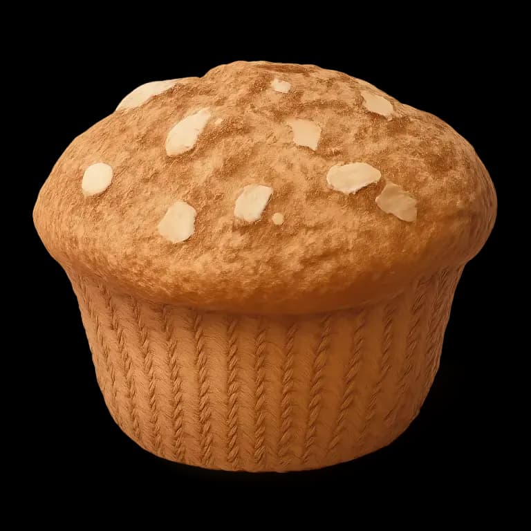 Oat bran muffin