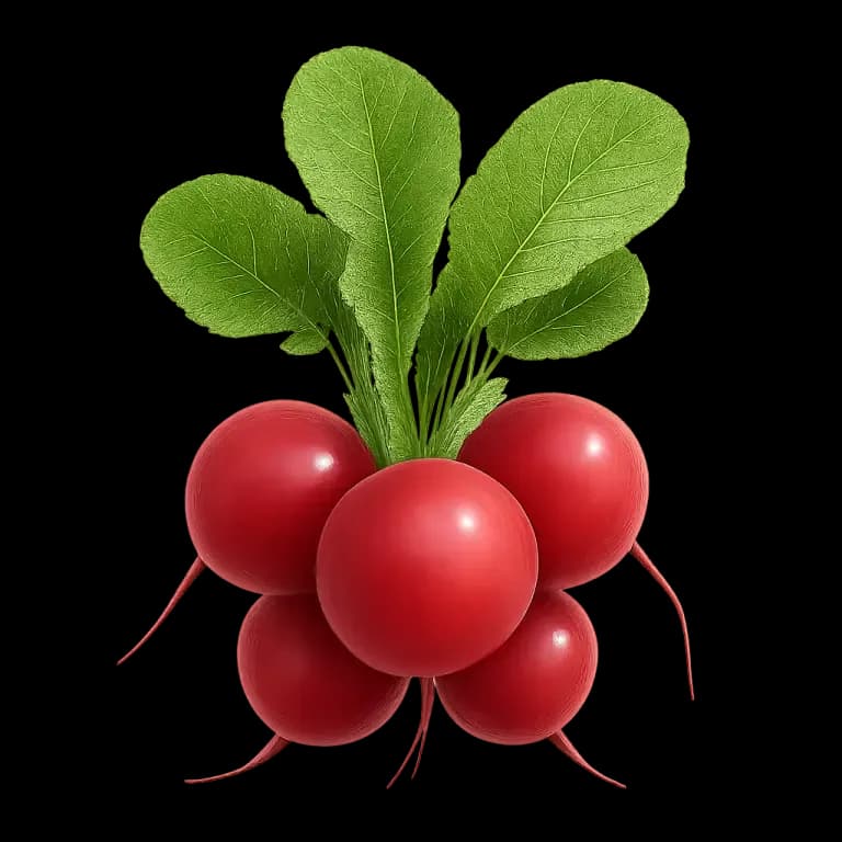 Red radishes