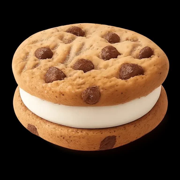 Chocolate chip sandwich cookie
