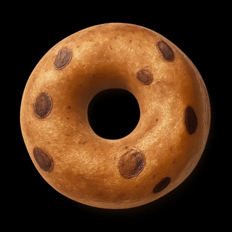 Cinnamon-raisin bagel
