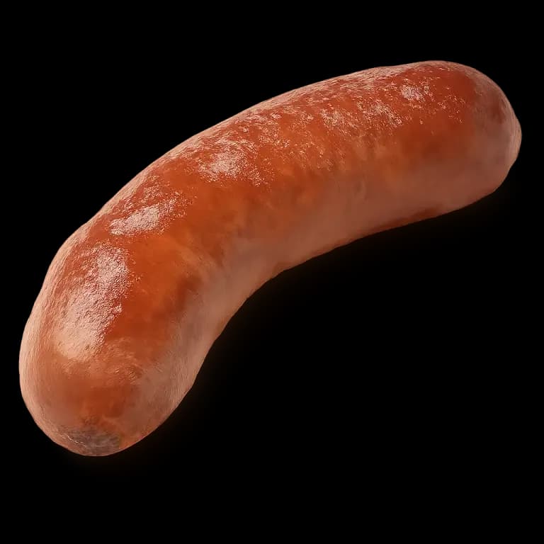 Cooked beef sausage