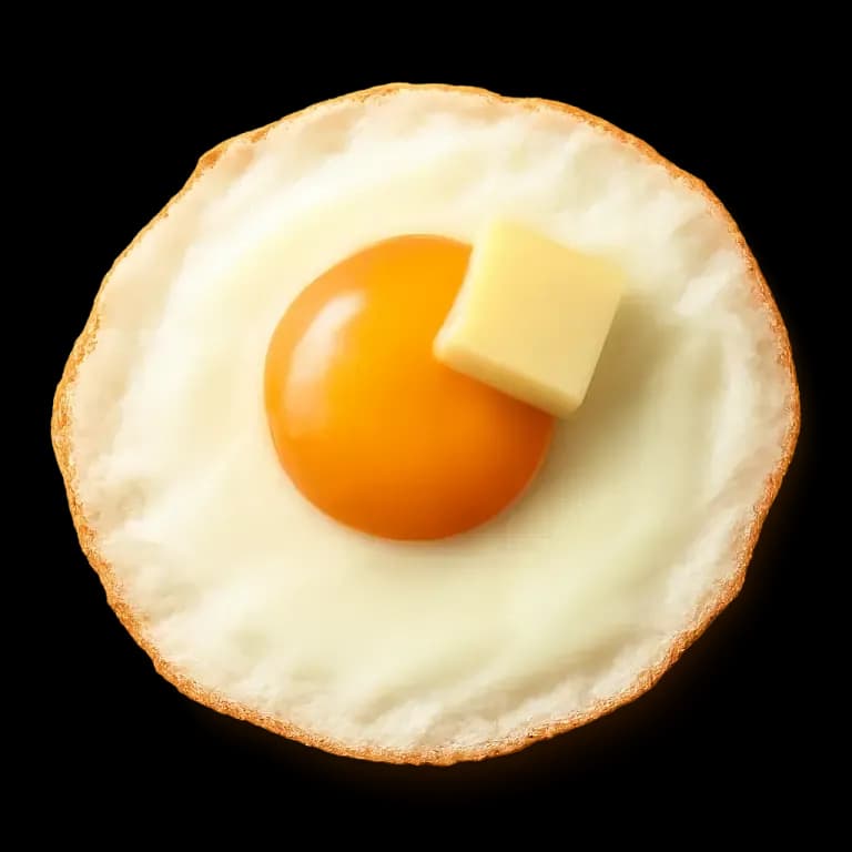 Fried egg with margarine