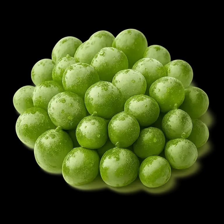 Frozen peas with oil
