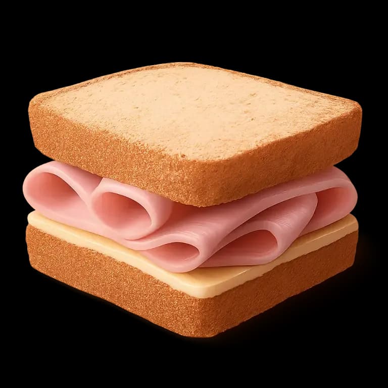 Ham and cheese sandwich