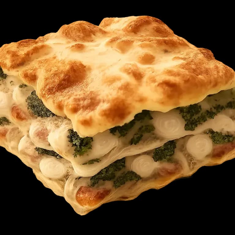 Lasagna with chicken spinach