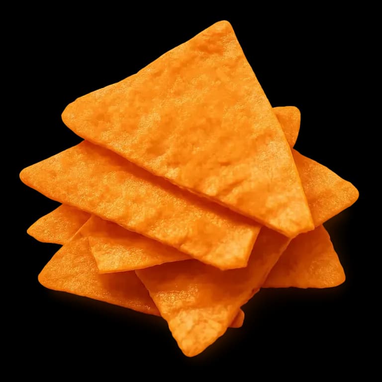 Nacho cheese tortilla chips
