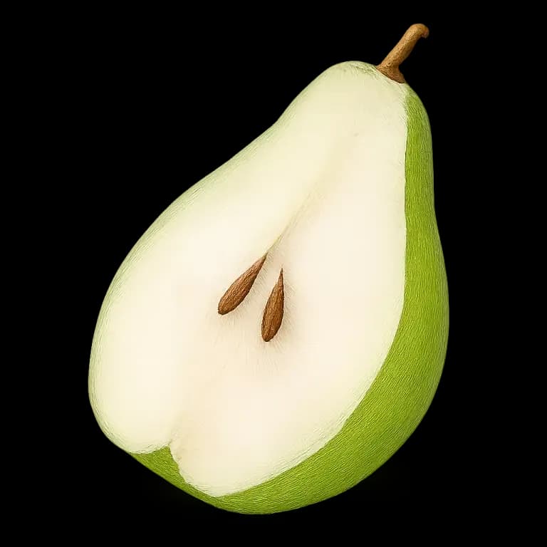 Green anjou pears