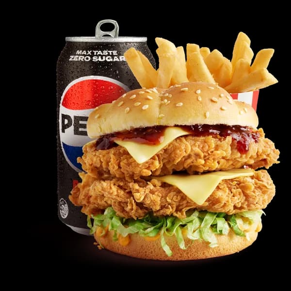 Zinger Stacker Burger Combo