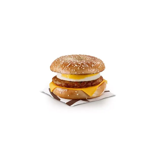 Sesame Sausage ‘N Egg Bagel