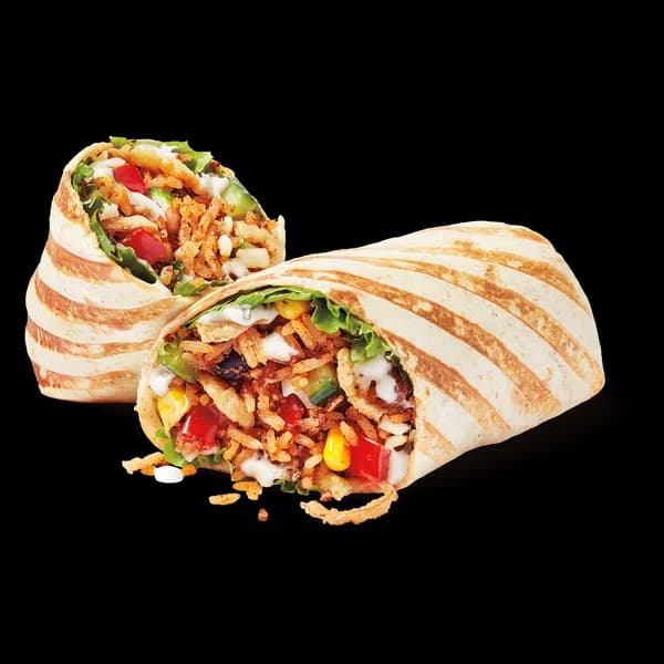 Cilantro Lime Veggie Loaded Wrap with Cheese