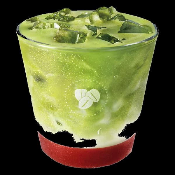 Strawberry Coconut Matcha Iced Latte