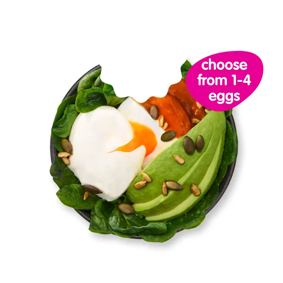 spinach & avo egg'pot