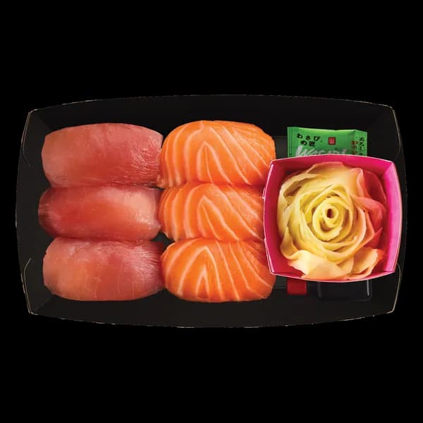 the tuna & salmon sushi