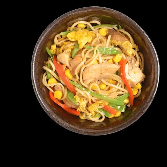 chicken yaki soba