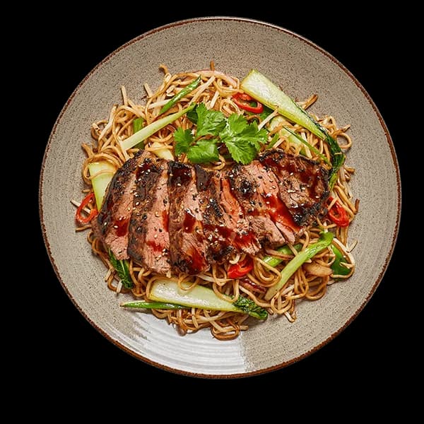 steak teriyaki soba
