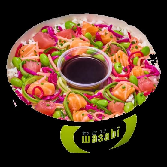 Salmon & tuna donburi (excl. dressing)