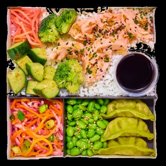 Salmon teriyaki tasting box