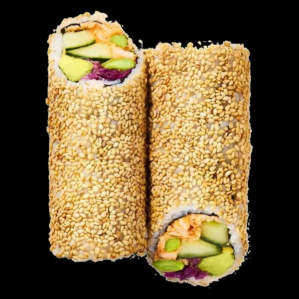 Spicy salmon handroll
