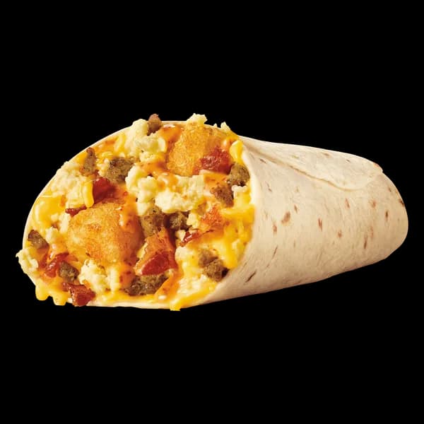Ultimate Meat & Cheese Breakfast Burrito