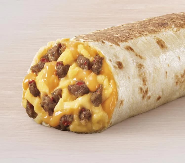 Cheesy Toasted Breakfast Burrito Sausage