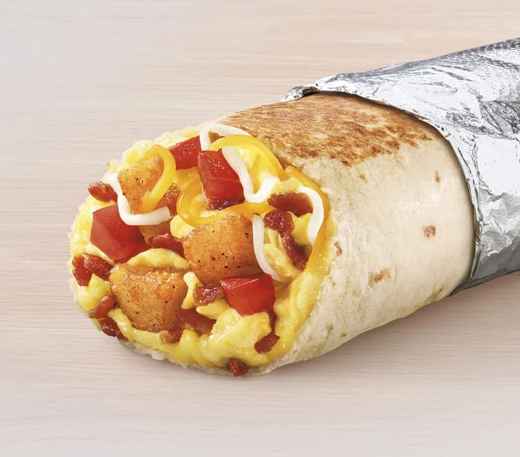 Grande Toasted Breakfast Burrito Bacon